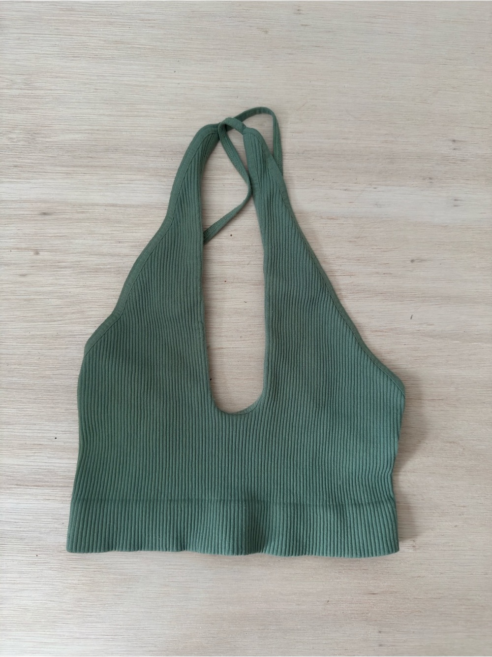 Intimately Free People "Still Here" Halter Top ribbed seamless